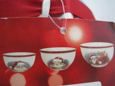 St Nicholas Square Christmas Traditions 3 Piece Hand Painted Nesting Bowls NEW - Image 1 of 4