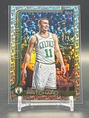 2025-26 Topps Payton Pritchard Foil Pattern Logo #4 Fanatics Exclusive Celtics - Image 1 of 3