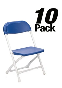 Kids Poly Steel Folding Chair, 10 Chair Bundle by Chivari - Picture 1 of 7