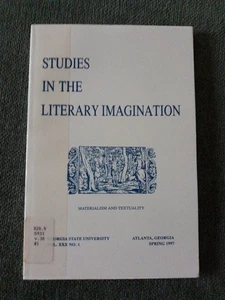 Studies In The Literary Imagination, Scholarly Journal, Spring 1997, X-lib, Good - Imagen 1 de 7
