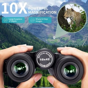 10x Compact Roof Prism Binoculars Wide 307ft/100yds Used - Picture 1 of 8