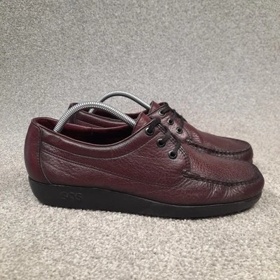 Zapatos cómodos Oxford SAS Bounce para mujer talla 10,5 N cuero negro granate con cordones Foto 1 de 4