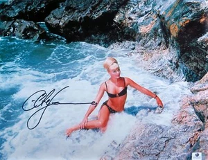 Elke Sommer Signed Autographed 11X14 Photo Sexy Bikini on Beach Rocks GV793833 - Picture 1 of 2