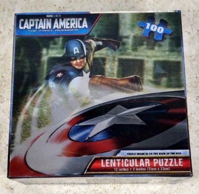Marvel Comics Captain America Red Skull Lenticular Jigsaw Puzzle 100 PC Sealed - Image 1 of 4