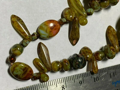 Czech Pressed and Fire Polished Picasso Beads - Image 1 of 4