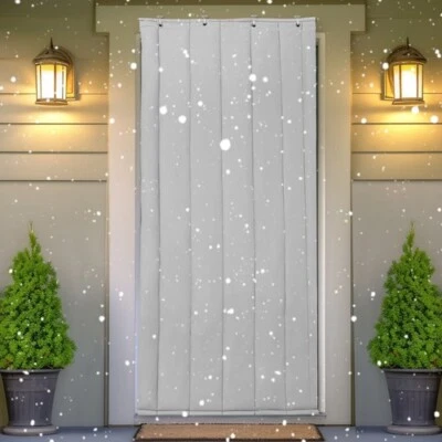 Cubierta de puerta insonorizada portátil temporal pantalla de puerta para invierno gris Foto 1 de 4