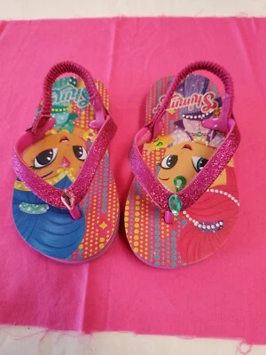 Chanclas Shimmer And Shine para niñas pequeñas con diamantes de imitación talla 5/6, ¡NUEVAS! Foto 1 de 4