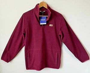HUK Fleecejacke Pullover burgunderrot Damen Gr. XS Kanal Druckknopf Popover neu 90 $ - Bild 1 von 11
