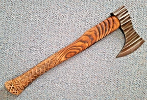 NEW 20" Grooved Beard Axe w/Leather Cover - Picture 1 of 4
