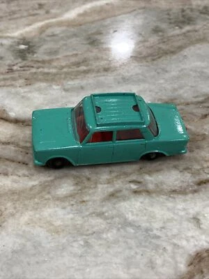 Caixa de fósforos Lesney Fiat 1500 nº 56 da década de 1960 turquesa sem bagagem - Imagem 1 de 4