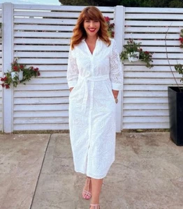 ZARA NWT $109 WOMAN SS24 EMBROIDERED EYELET DRESS ZW COLLECTION WHITE | 3129/265 - Picture 1 of 8
