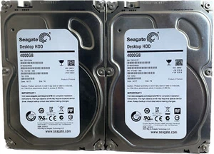2x Seagate DESKTOP HDD 4TB Internal HD 3.5" ST4000DM000 Total: 8TB 1F2168-300 - Picture 1 of 1