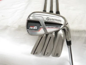 Used RH TaylorMade M6 Iron Set 6-9 KBS Max 85 Stiff Flex Steel Shafts - Picture 1 of 9