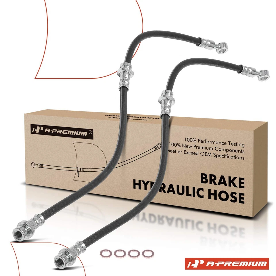 2x Manguera hidráulica de freno delantera izquierda y derecha para Mitsubishi Endeavor 2004-2008 2010-2011 Foto 1 de 4
