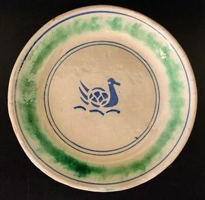 Piatto Fangotto antico in maiolica siciliana di Caltagirone fine ottocento - Foto 1 di 5