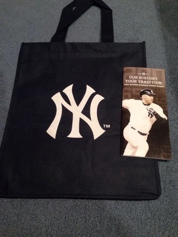 NY Yankees MLB Network Tote Shopping Bag SGA, 2014 Derek Jeter Final Season Book Cover