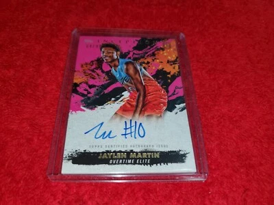 2021-22 TOPPS INCEPTION OVERTIME JAYLEN MARTIN RC PINK AUTO CARD 04/99 - Image 1 of 2
