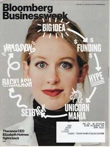 Elizabeth Holmes Theranos Bloomberg Magazine December 2015 Rare - Picture 1 of 1