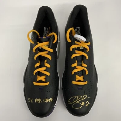 DEREK FISHER SIGNED Adidas Player Exclusive LOW MOTION PROMO  "5X NBA CHAMP" BAS - Image 1 of 4