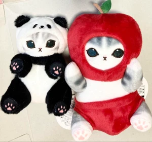 Mofusand Fruit Nyan Vegetable Market Apple Panda Cat Mascot Stuffed Toy Plush JP - Picture 1 of 1