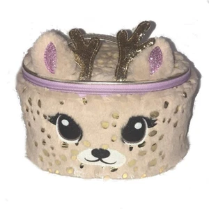 Justice For Girls Faux Fur Critter Winter Deer Train Case - Picture 1 of 1