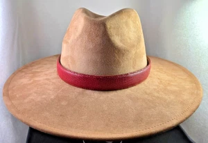 RED LIZARD skin hatband hat band adjustable HANDMADE Western cowboy cowgirl - Picture 1 of 13