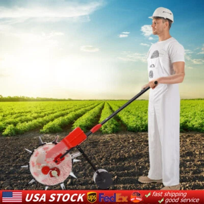 Hand push Roller Seeder Corn Soybean Fertilizer Machine Manual Planter 3.5-7.8cm - Image 1 of 4