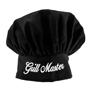 Cappello Chef Nero Personalizzato Monogrammato Cappello Chef Alta Qualità Cuciture - Foto 1 di 4