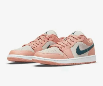  Air Jordan 1 Low Women's Size 7.5 LT Madder Root/Dark Teal Green DC0774-800  - Image 1 of 4