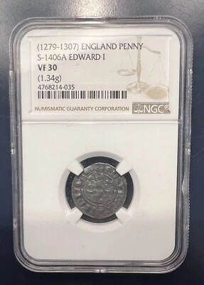 (1279-1307) G.B. Edward I “Longshanks” Penny NGC VF-30 Incredible! - Image 1 of 2