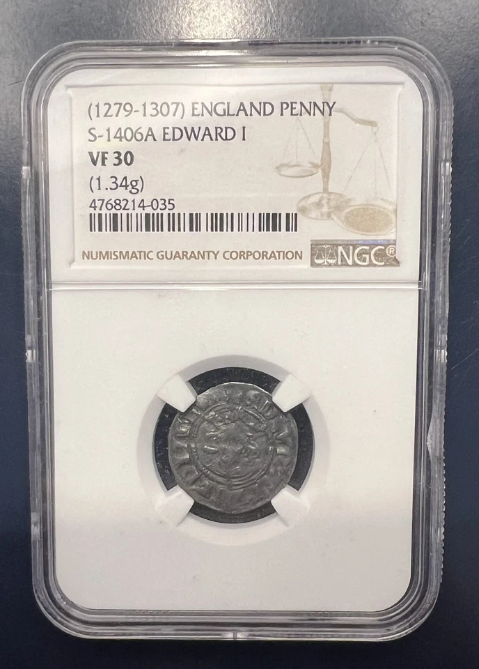 (1279-1307) G.B. Edward I “Longshanks” Penny NGC VF-30 Incredible! - Image 1 of 1