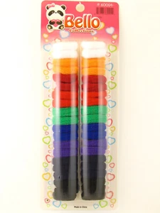 BELLO LARGE TERRY PONYTAIL HOLDERS - ASSORTED COLORS - 40 PCS. (60001) - Picture 1 of 3