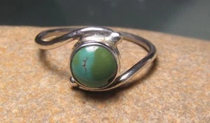 Anillo diario de piedra turquesa de plata esterlina Reino Unido Estados Unidos 10. Bolsa de regalo. - Imagen 1 de 4