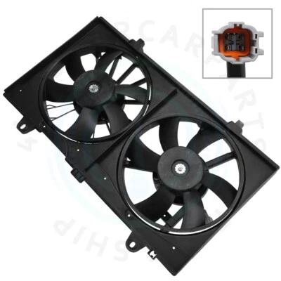 Radiator Condenser Cooling Fan Assembly For 2007 08-2012 Nissan Sentra 2.0L L4 - Image 1 of 4