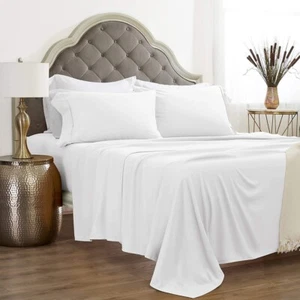 1000TC Egyptian cotton 100% Cotton Flat Sheet in White Solid All UK Size - Picture 1 of 2