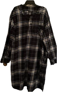 Ashford & Brooks Men’s Blue Plaid Nightshirt Sleep Shirt Size Large - Picture 1 of 3