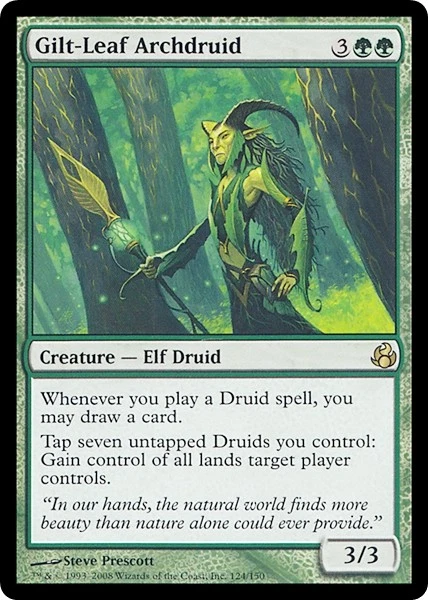 GILT-LEAF ARCHDRUID mtg NM Morningtide 1 Rare UNPLAYED - Image 1 of 1