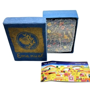 YAIR EMANUEL SHAKER SALE E PEPE IN LEGNO DIPINTO A MANO PARADISE BLU ROSSO - Foto 1 di 5