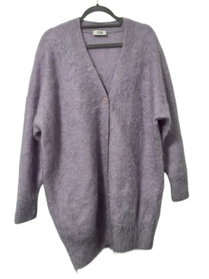 Cárdigan COS Mezcla Mohair - Lavanda (M/L) Acogedor Gran Tamaño Grueso Difuso  Foto 1 de 4