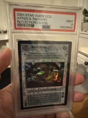 2001 Star Wars CCG Reflections III FOIL Artoo & Threepio PSA 9 MINT - Image 1 of 2