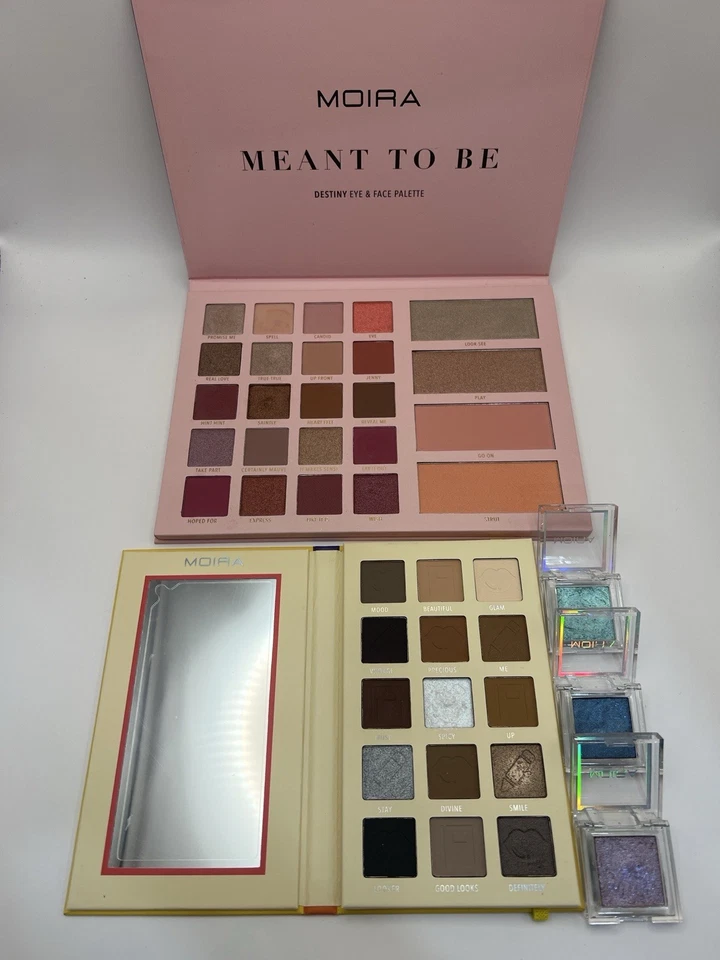 Lote de 5 Maquillaje MOIRA - 2 Paletas de Sombras de Ojos + 3 Sombras Crema Lucent LEER Foto 1 de 4