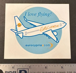I LOVE FLYING - Eurocypria.com - Self-adhesive Label - Mint - Picture 1 of 1