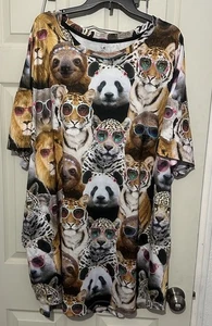 Camicia uomo tesoro segreto 2XL-3XL con animali panda tigre ghepardo bradipo - Foto 1 di 4