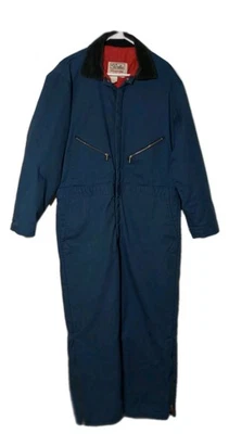 Vintage Walls Blizzard Pruf Insulated Coveralls XL Blue ZipLeg Heavyweight USA - Image 1 of 4