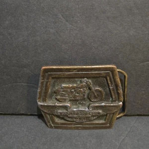 RARE VINTAGE 1970s WINGED BRASS 636 HARLEY DAVIDSON SPORTSTER BELT BUCKLE - Picture 1 of 6