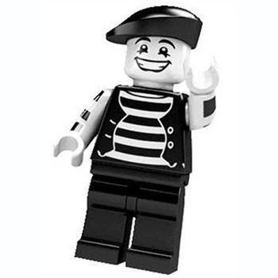 Minifigura colecionável Mime Artist - Série 2 LEGO (2010) - Imagem 1 de 2