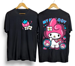 My Melody and Kuromi Sanrio T-shirt Funny Girl Waifu Front & Back Shirt All Size - Picture 1 of 3