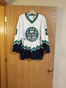 Camiseta deportiva de hockey vintage Ozaukee Ice Dogs adulto pequeña - Imagen 1 de 6