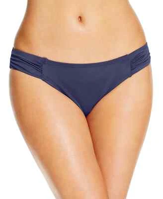 NWT Tommy Bahama Mare Navy Ruched Side Tab Hipster Bikini Bottoms Small yjn3023r - Image 1 of 2