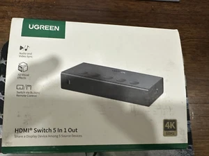 UGREEN HDMI Switch 5 in 1 Out 4K@60Hz, HDMI Splitter mit Fernbedienung 5 Port HDMI - Bild 1 von 3